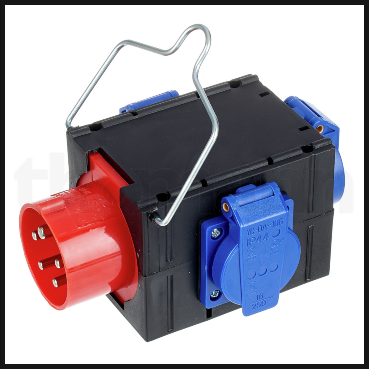 Powersplit CEE 16A 5-polig naar 3 × schuko