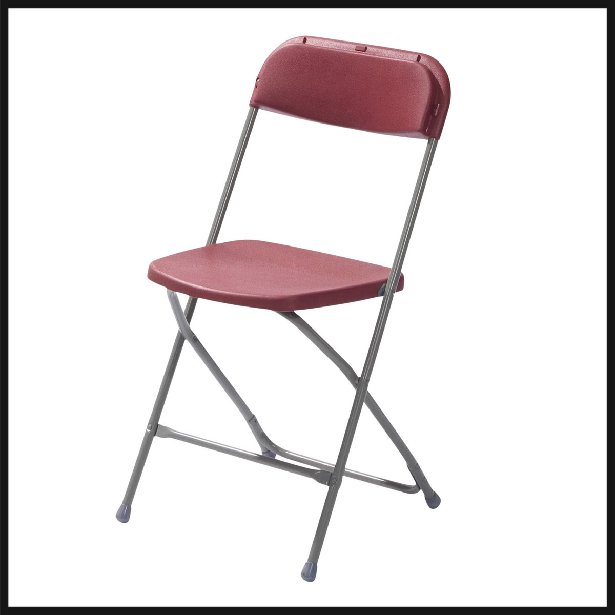 Plooistoel rood/zwart