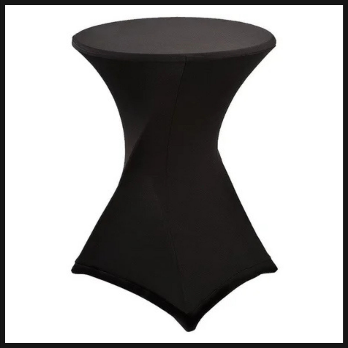 Receptietafel met zwarte stretchhoes