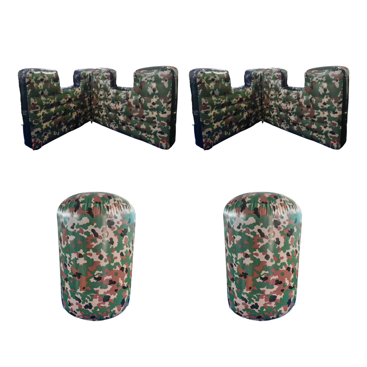 Opblaasbare obstakels pakket S (4 stuks)