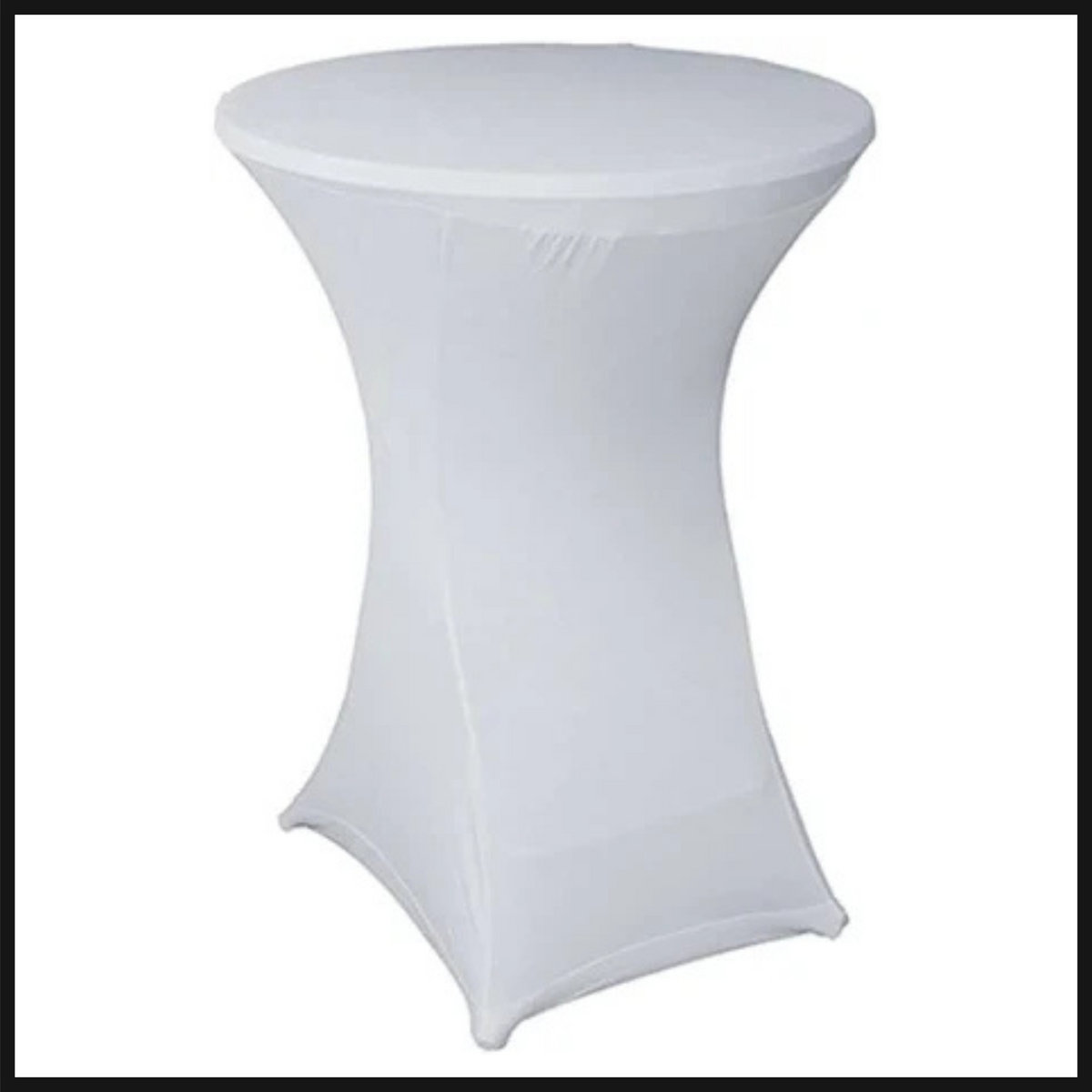 Receptietafel met witte stretchhoes